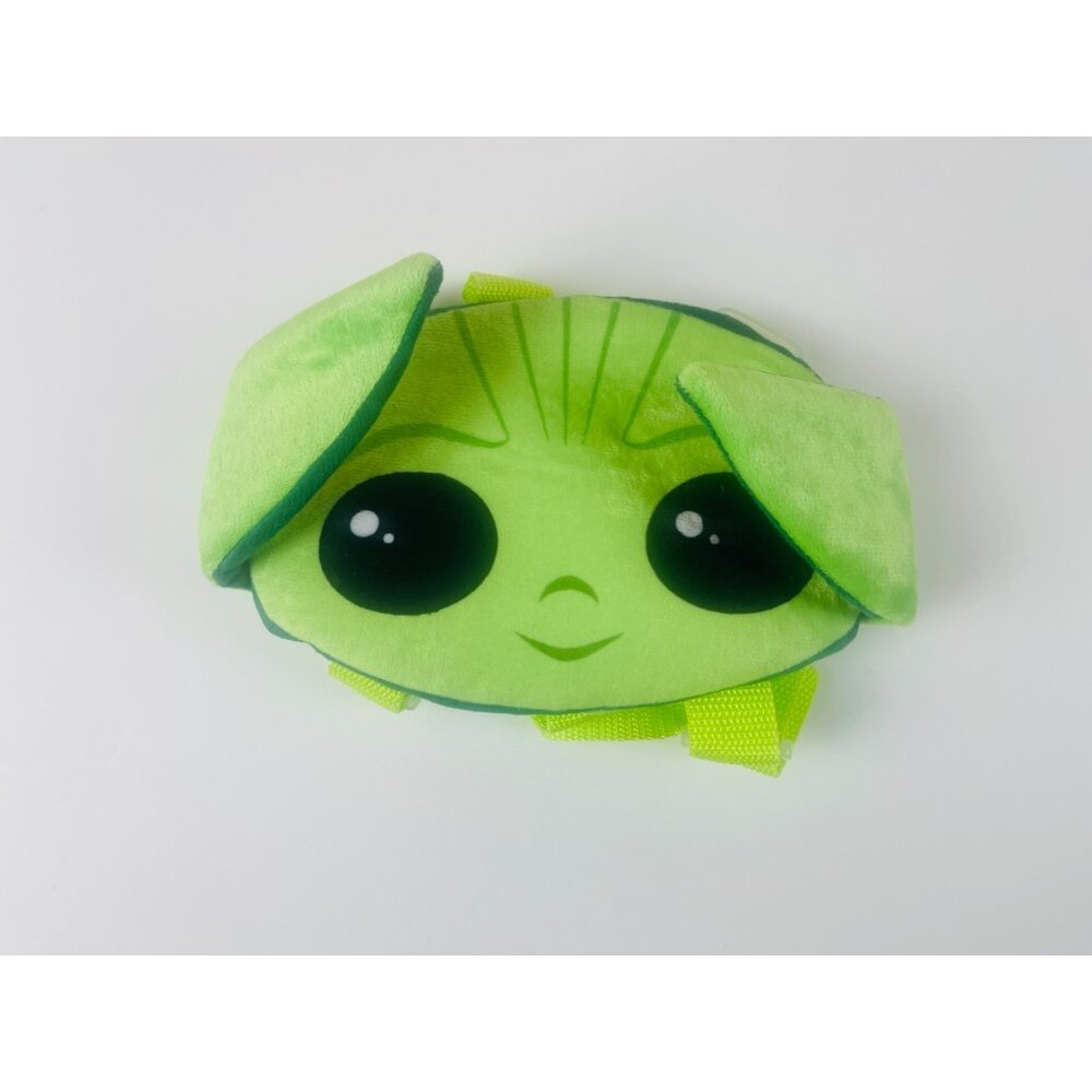 Star Wars Baby Yoda Face Green Plush Backpack with Pouch Kids Toy